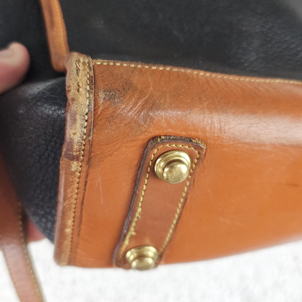 Vintage 90s Dooney And Bourke Pebbled Leather Satchel Laptop Bag Made In USA - Picture 3 of 16